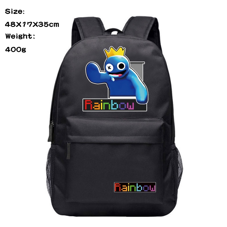 Rainbow friends Anime silk screen polyester canvas backpack 48X35X17CM 400G