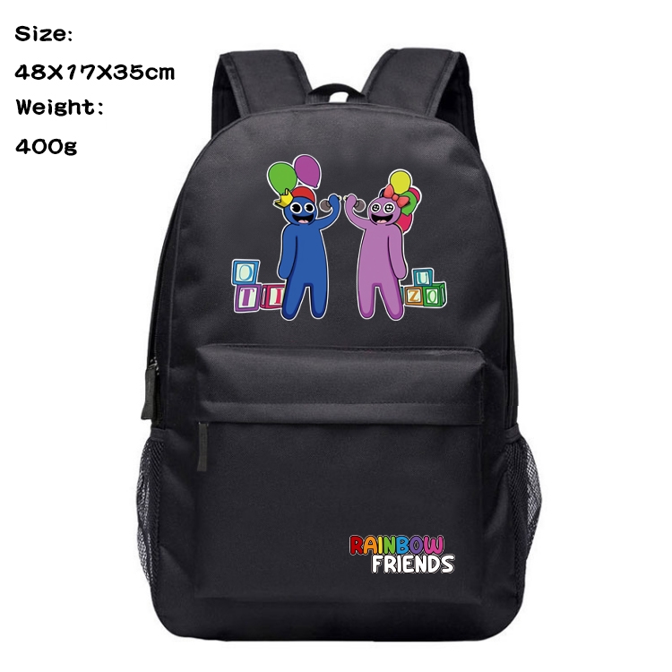 Rainbow friends Anime silk screen polyester canvas backpack 48X35X17CM 400G