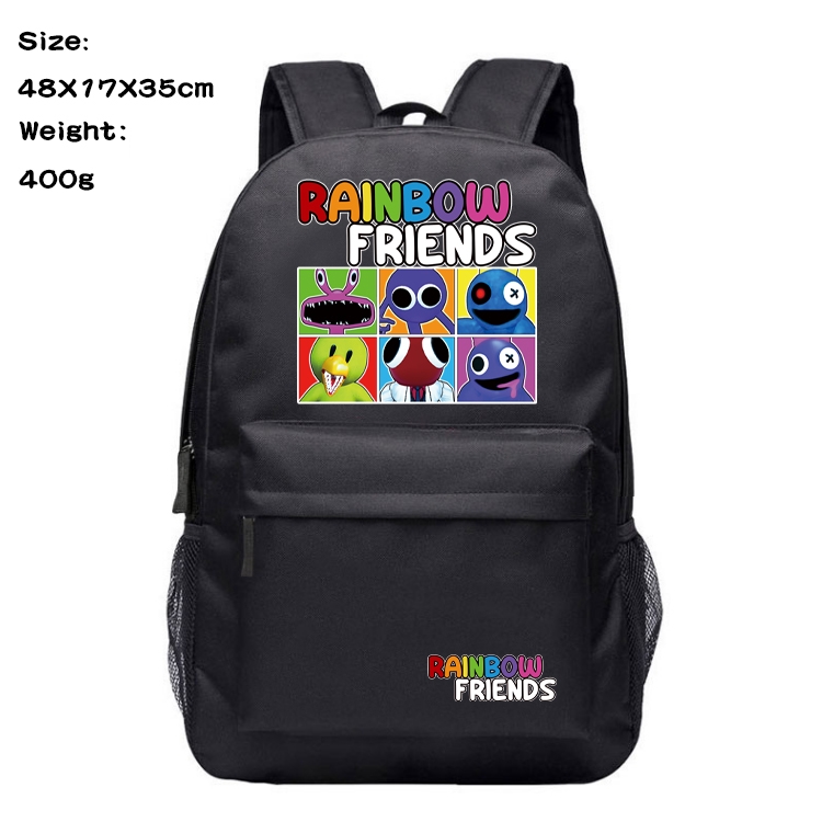 Rainbow friends Anime silk screen polyester canvas backpack 48X35X17CM 400G