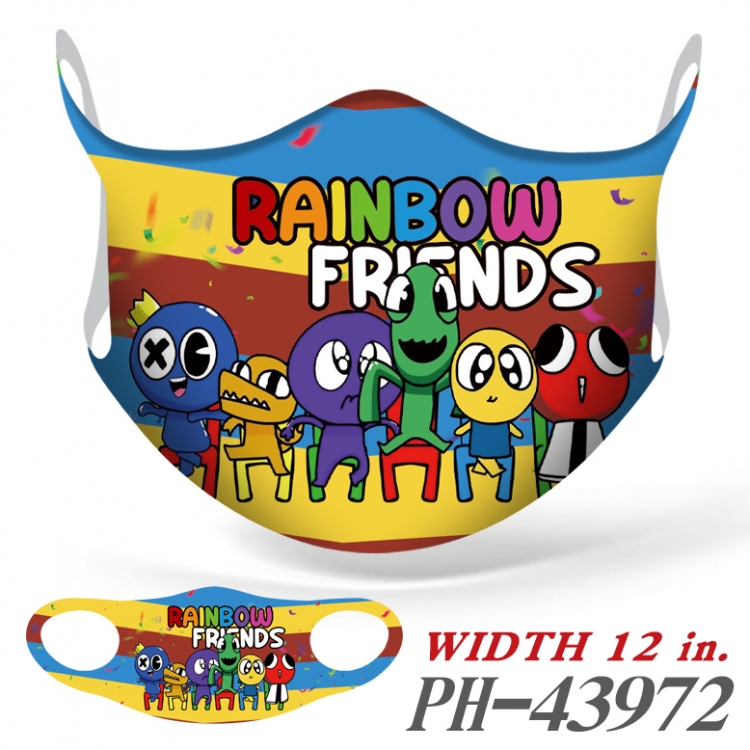 Rainbow friends Anime peripheral full-color seamless ice single piece mask price for 5 pcs PH-43972A