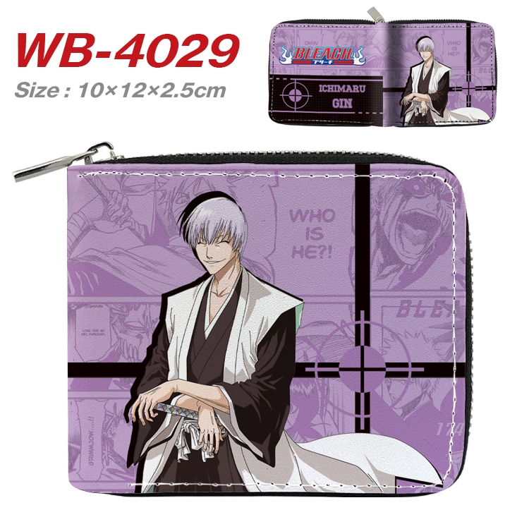 Bleach Anime Full Color Short All Inclusive Zipper Wallet 10x12x2.5cm WB-4029A