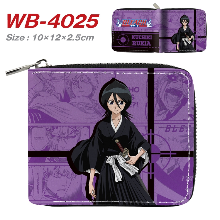 Bleach Anime Full Color Short All Inclusive Zipper Wallet 10x12x2.5cm WB-4025A