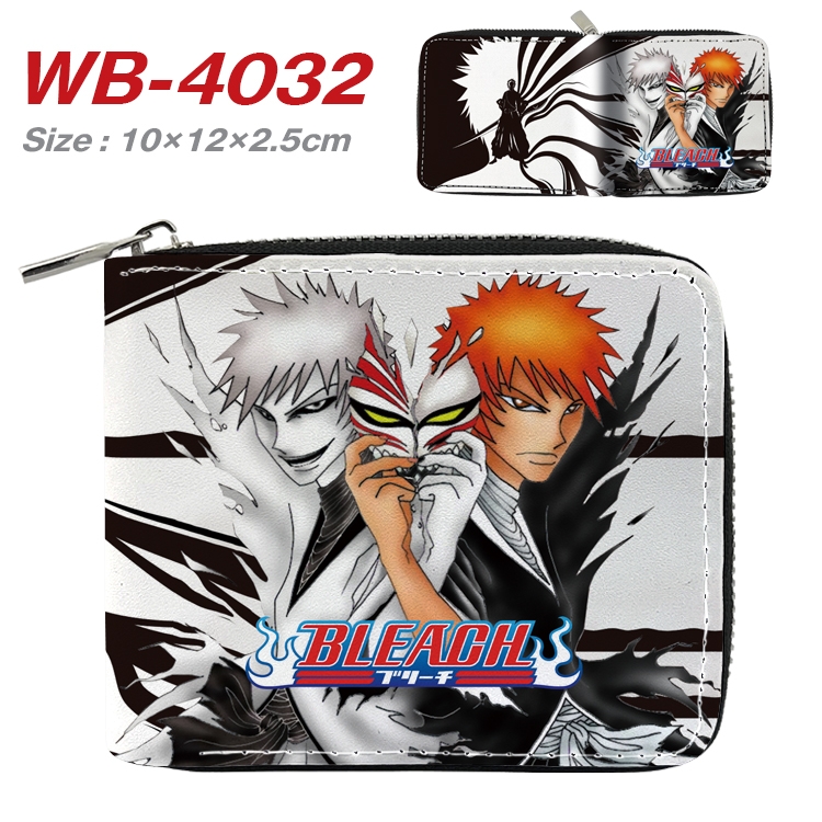 Bleach Anime Full Color Short All Inclusive Zipper Wallet 10x12x2.5cm WB-4032A