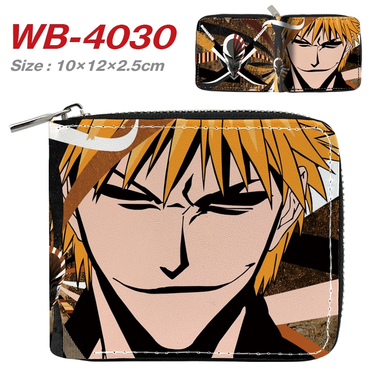 Bleach Anime Full Color Short All Inclusive Zipper Wallet 10x12x2.5cm WB-4030A