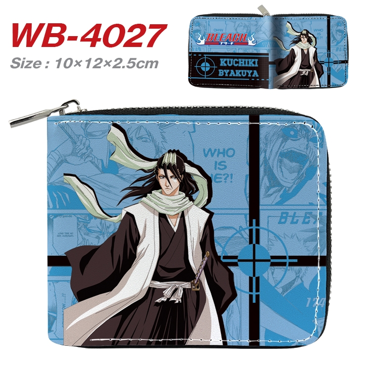 Bleach Anime Full Color Short All Inclusive Zipper Wallet 10x12x2.5cm WB-4027A