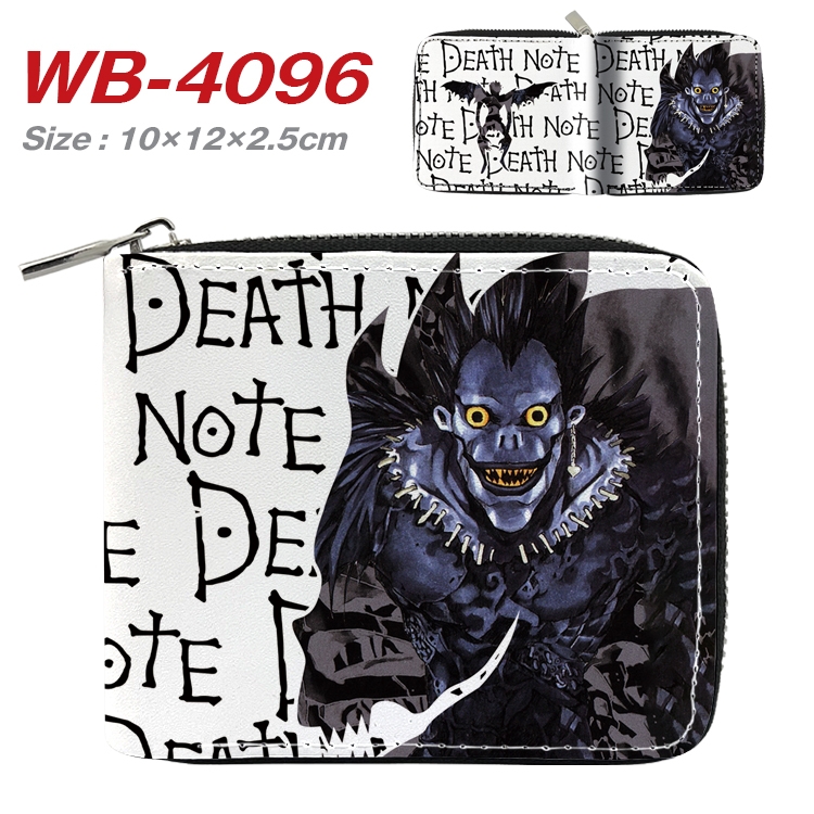 Death note Anime Full Color Short All Inclusive Zipper Wallet 10x12x2.5cm WB-4096A