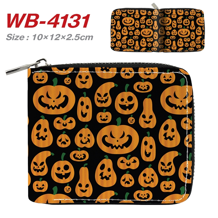 Halloween Full Color Short All Inclusive Zipper Wallet 10x12x2.5cm  WB-4131A