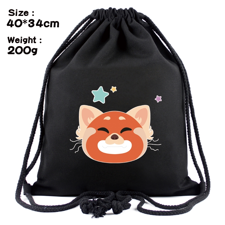 Turning Red Anime Coloring Book Drawstring Backpack 40X34cm 200g