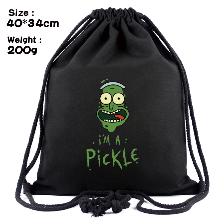 Rick and Morty Anime Coloring Book Drawstring Backpack 40X34cm 200g