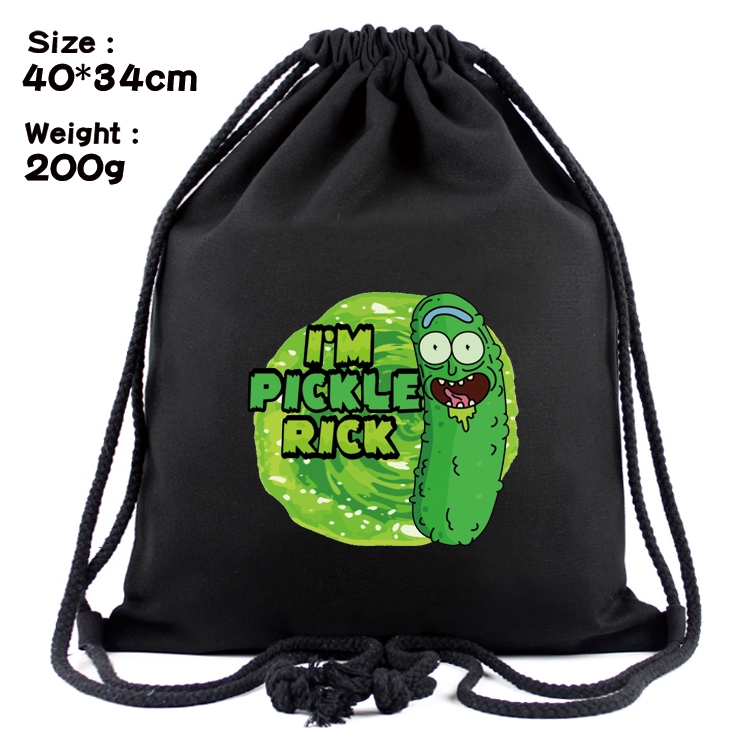 Rick and Morty Anime Coloring Book Drawstring Backpack 40X34cm 200g