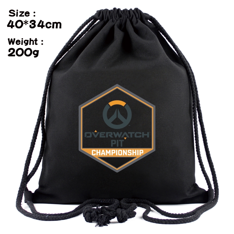 Overwatch Anime Coloring Book Drawstring Backpack 40X34cm 200g