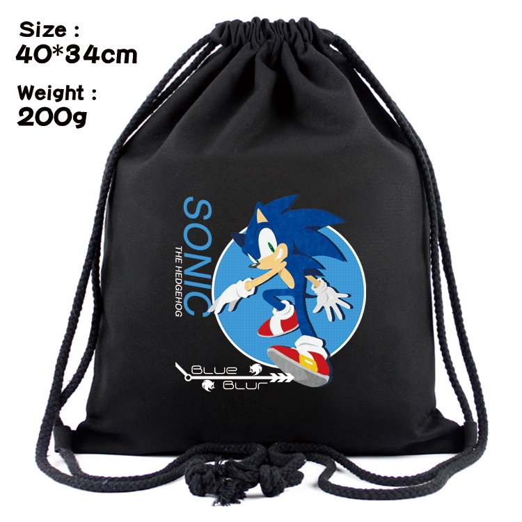 Sonic The Hedgehog Anime Coloring Book Drawstring Backpack 40X34cm 200g