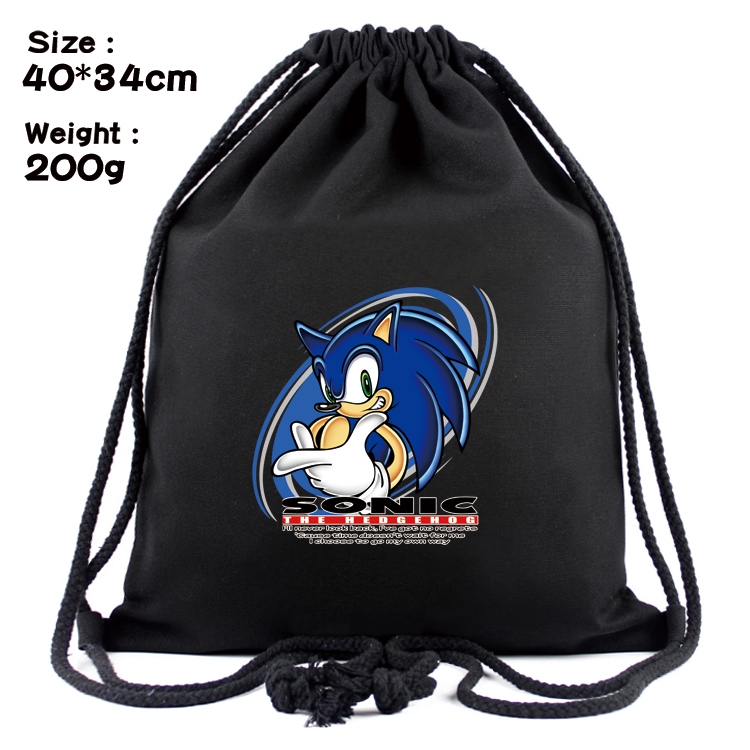 Sonic The Hedgehog Anime Coloring Book Drawstring Backpack 40X34cm 200g