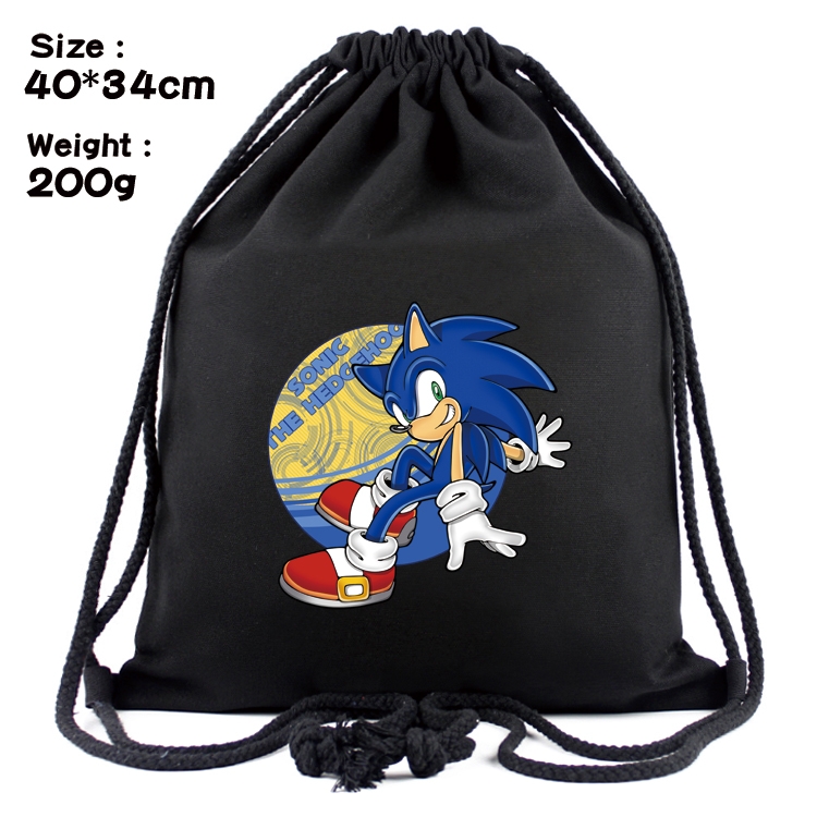 Sonic The Hedgehog Anime Coloring Book Drawstring Backpack 40X34cm 200g