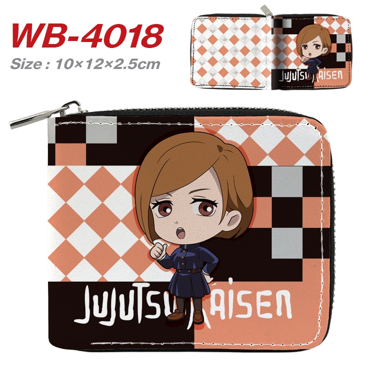 Jujutsu Kaisen  Anime Full Color Short All Inclusive Zipper Wallet 10x12x2.5cm