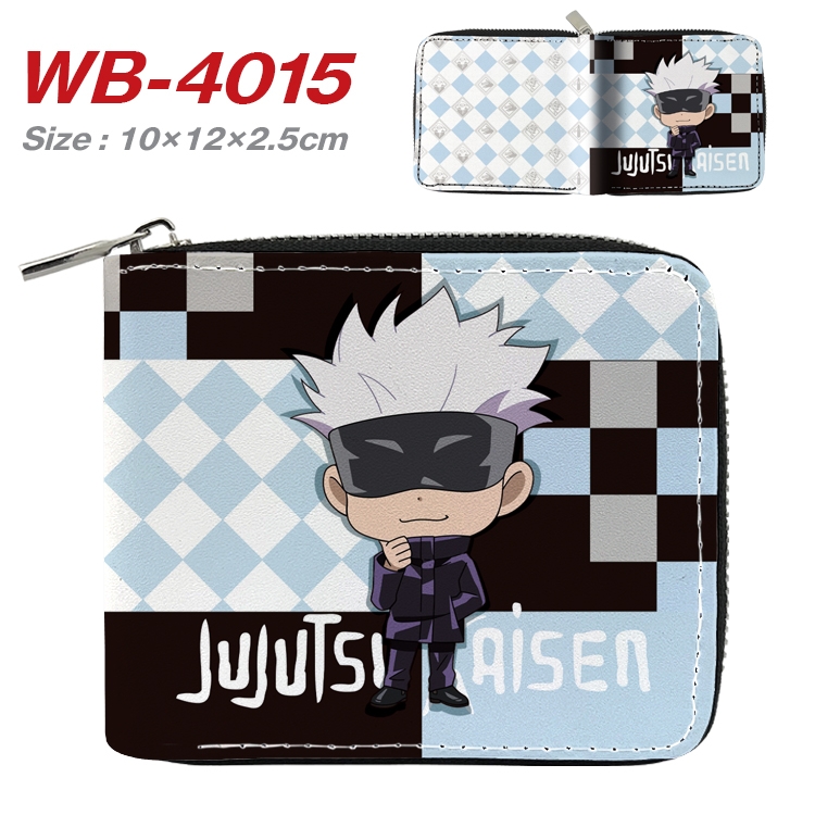 Jujutsu Kaisen   Anime Full Color Short All Inclusive Zipper Wallet 10x12x2.5cm WB-4015A