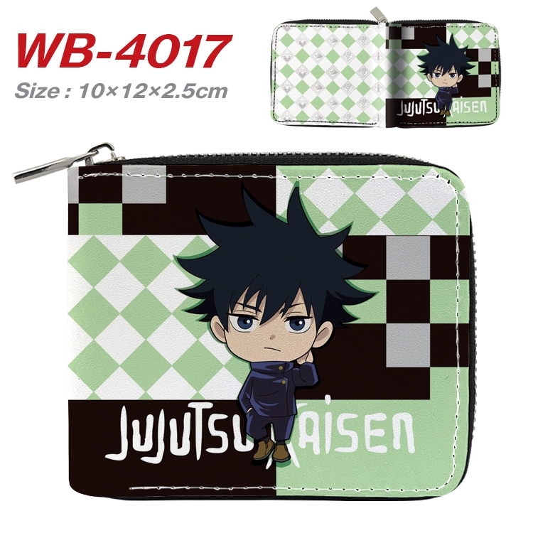 Jujutsu Kaisen  Anime Full Color Short All Inclusive Zipper Wallet 10x12x2.5cm WB-4017A