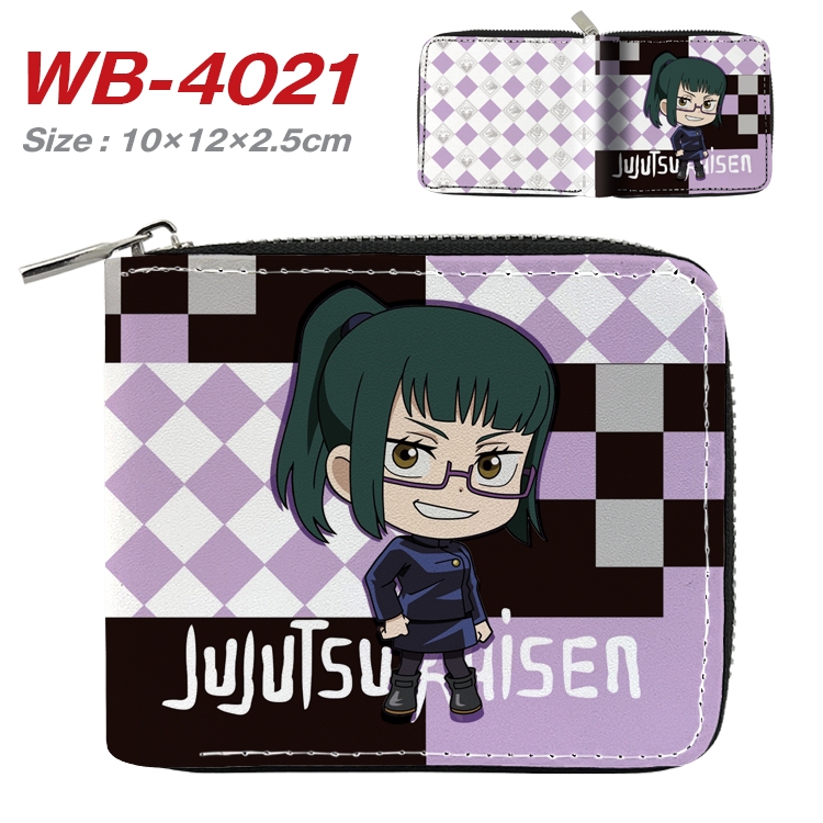 Jujutsu Kaisen  Anime Full Color Short All Inclusive Zipper Wallet 10x12x2.5cm WB-4021A