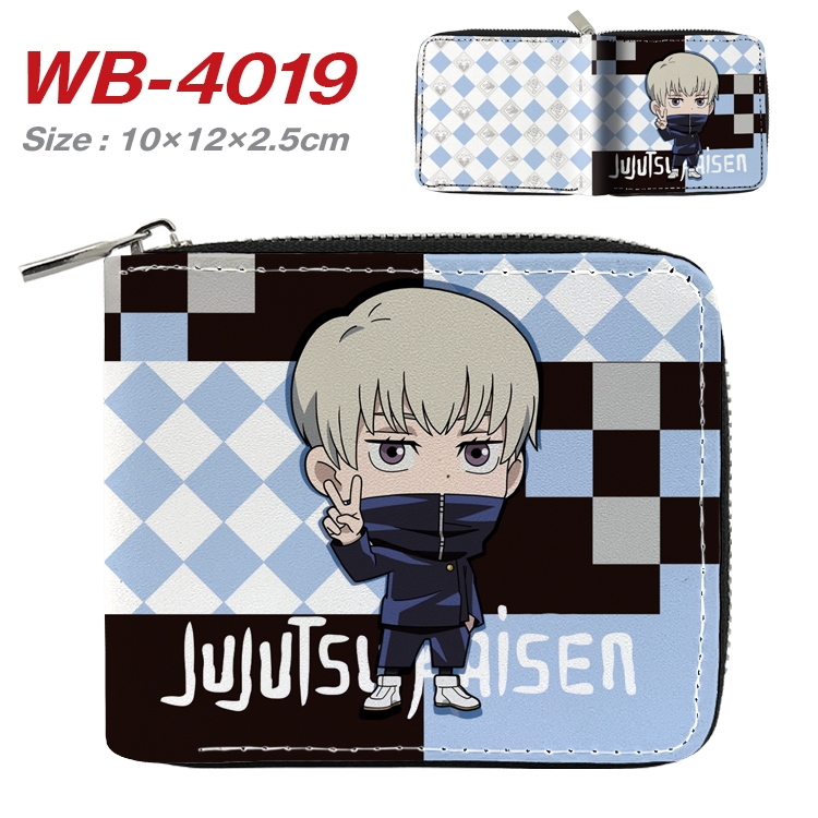 Jujutsu Kaisen Anime Full Color Short All Inclusive Zipper Wallet 10x12x2.5cm WB-4019A