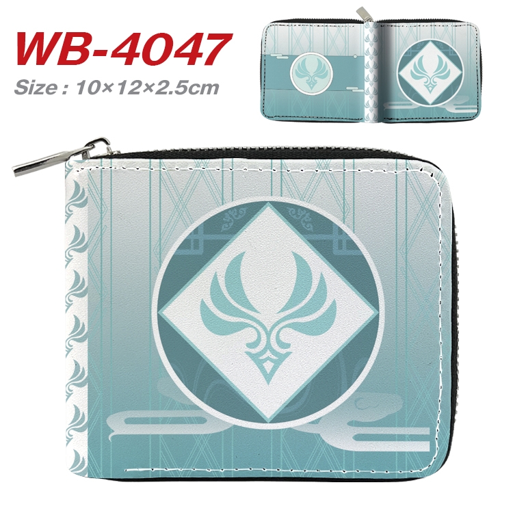 Genshin Impact Anime Full Color Short All Inclusive Zipper Wallet 10x12x2.5cm WB-4047A