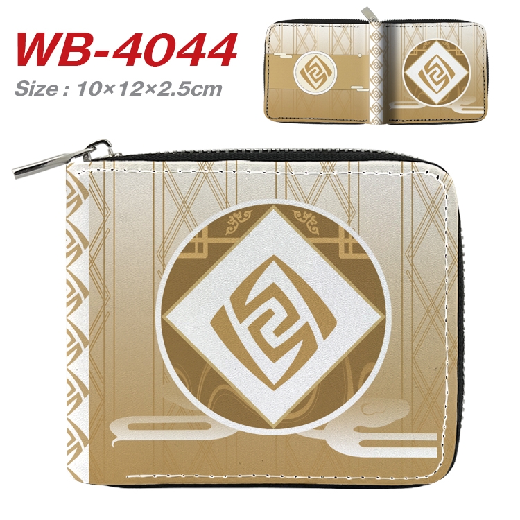 Genshin Impact Anime Full Color Short All Inclusive Zipper Wallet 10x12x2.5cm WB-4044A