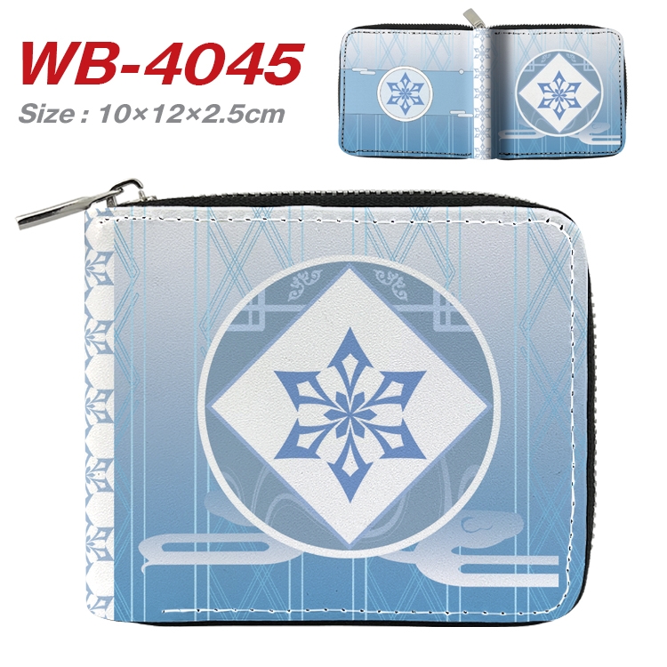 Genshin Impact Anime Full Color Short All Inclusive Zipper Wallet 10x12x2.5cm WB-4045A