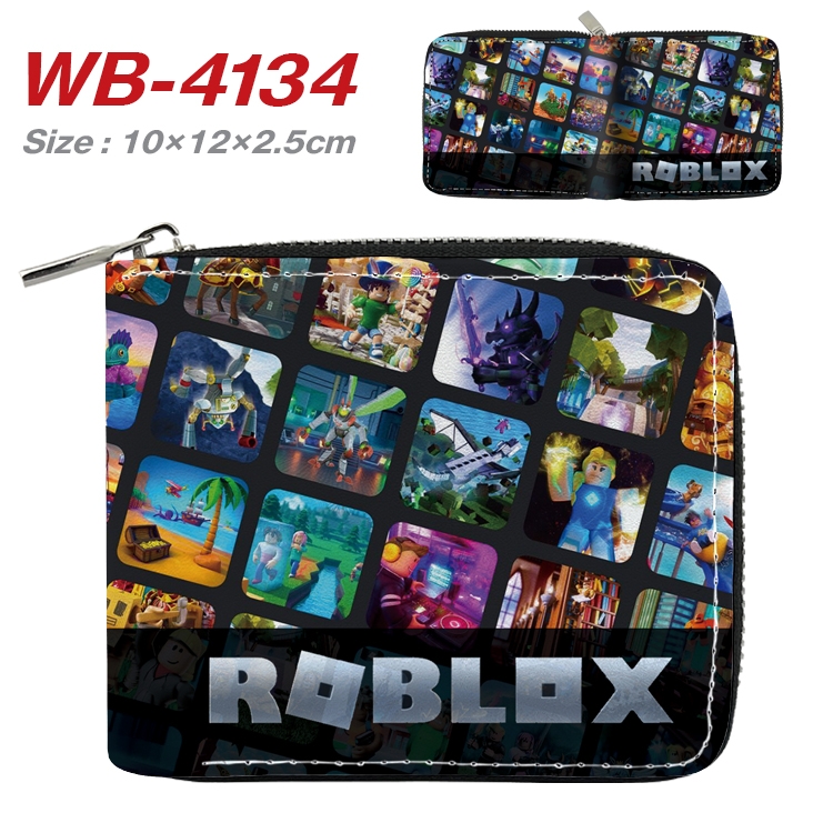 Robllox Anime Full Color Short All Inclusive Zipper Wallet 10x12x2.5cm WB-4134A