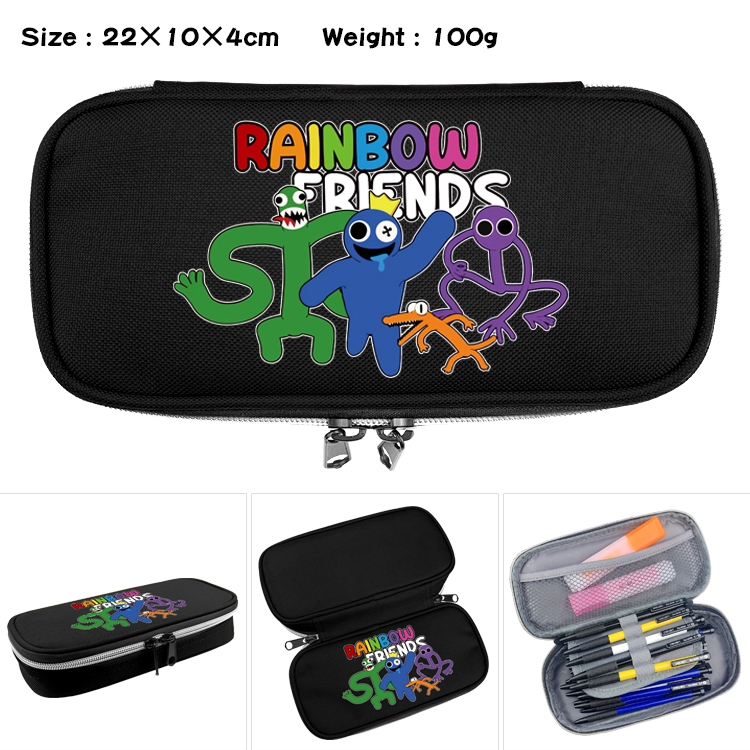 Rainbow friends Anime Waterproof canvas zipper clamshell pencil case pencil case 22x10x4cm