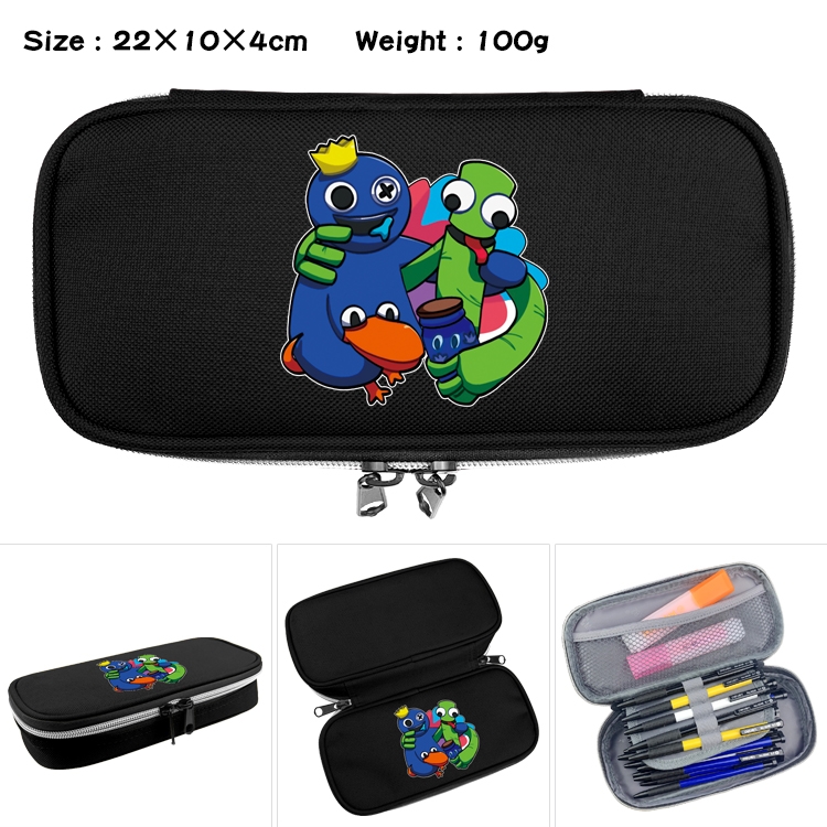 Rainbow friends Anime Waterproof canvas zipper clamshell pencil case pencil case 22x10x4cm