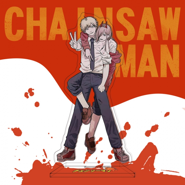 Chainsaw man Anime characters acrylic Standing Plates Keychain 16cm