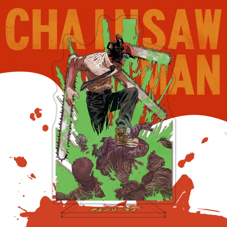 Chainsaw man Anime characters acrylic Standing Plates Keychain 16cm