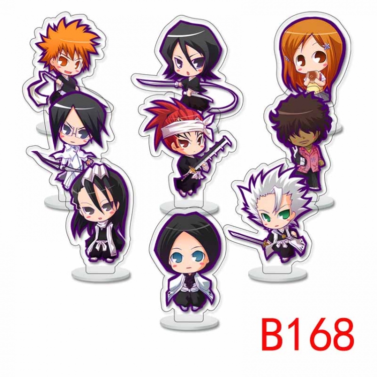 Bleach Anime transparent acrylic Standing Plates Keychain 6cm a set of 9 B168