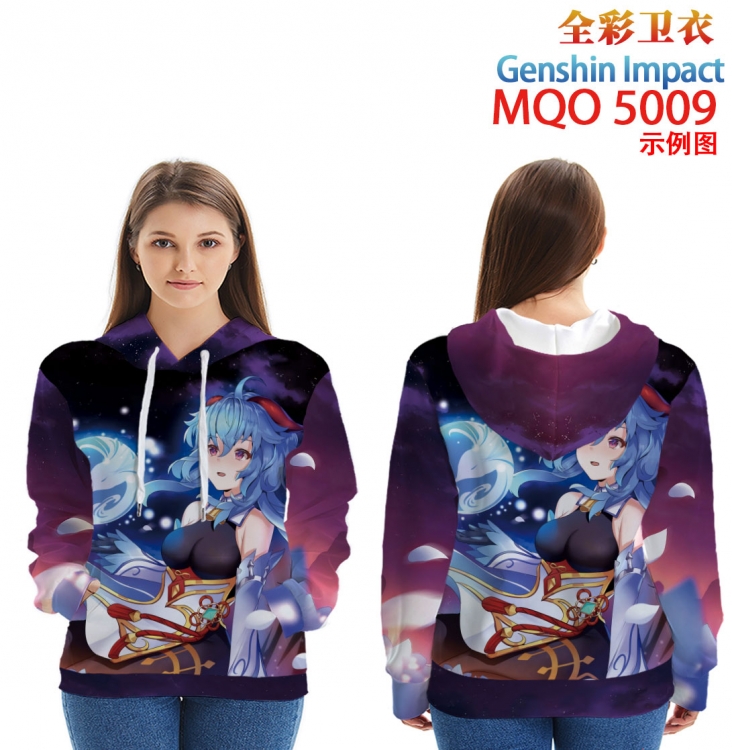 Genshin Impact Long Sleeve Hooded Full Color Patch Pocket Sweatshirt from XXS to 4XL MQO-5009