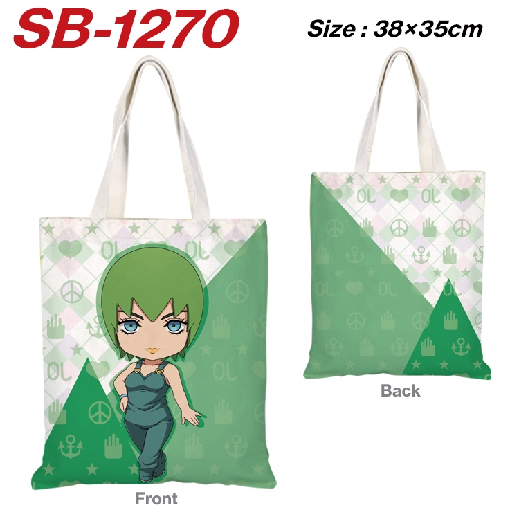 JoJos Bizarre Adventure Anime Canvas Handheld Shoulder Bag Handbag Shopping Bag 38X35CM SB-1270