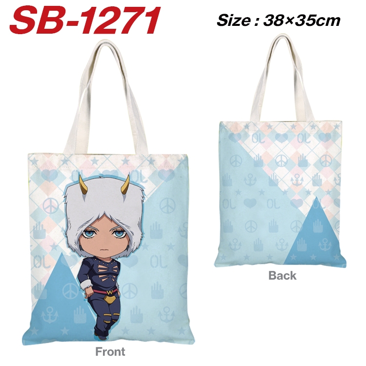 JoJos Bizarre Adventure Anime Canvas Handheld Shoulder Bag Handbag Shopping Bag 38X35CM  SB-1271