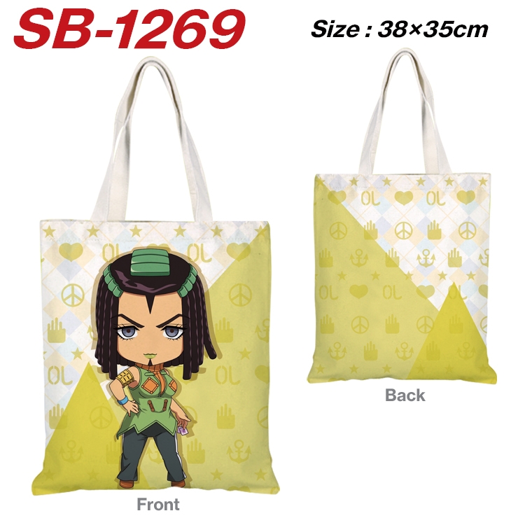 JoJos Bizarre Adventure Anime Canvas Handheld Shoulder Bag Handbag Shopping Bag 38X35CM SB-1269