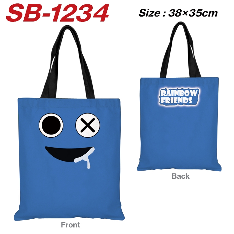 Rainbow friends Anime Canvas Handheld Shoulder Bag Handbag Shopping Bag 38X35CM SB-1234