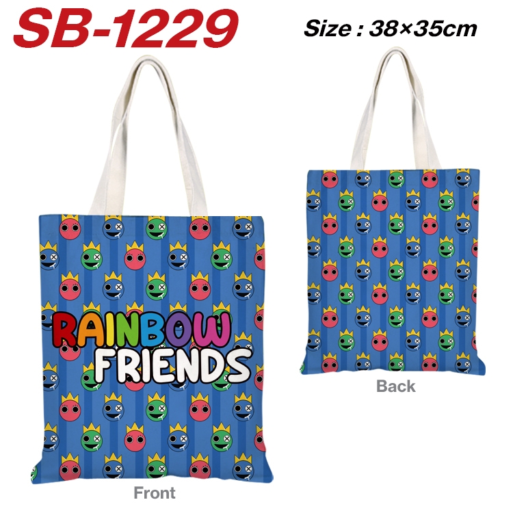 Rainbow friends Anime Canvas Handheld Shoulder Bag Handbag Shopping Bag 38X35CM  SB-1229