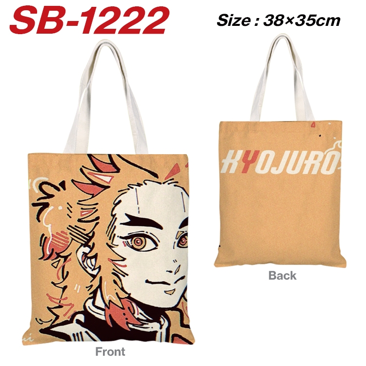 Demon Slayer Kimets Anime Canvas Handheld Shoulder Bag Handbag Shopping Bag 38X35CM SB-1222