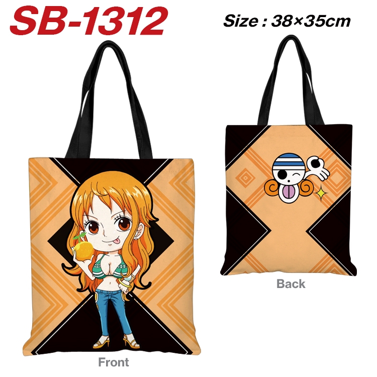 One Piece Anime Canvas Handheld Shoulder Bag Handbag Shopping Bag 38X35CM SB-1312