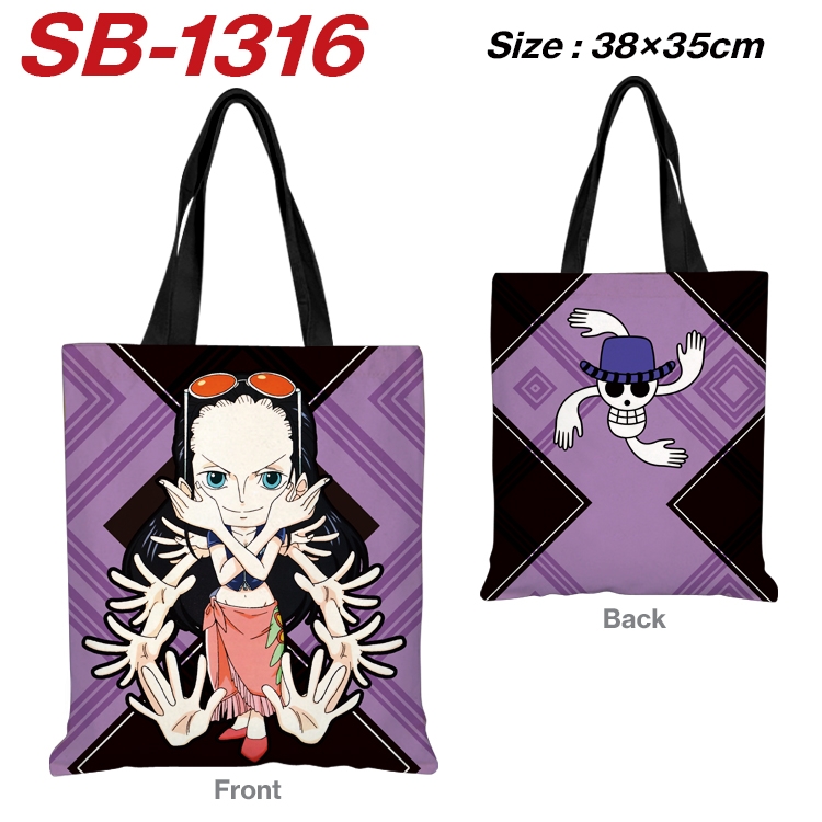 One Piece Anime Canvas Handheld Shoulder Bag Handbag Shopping Bag 38X35CM  SB-1316