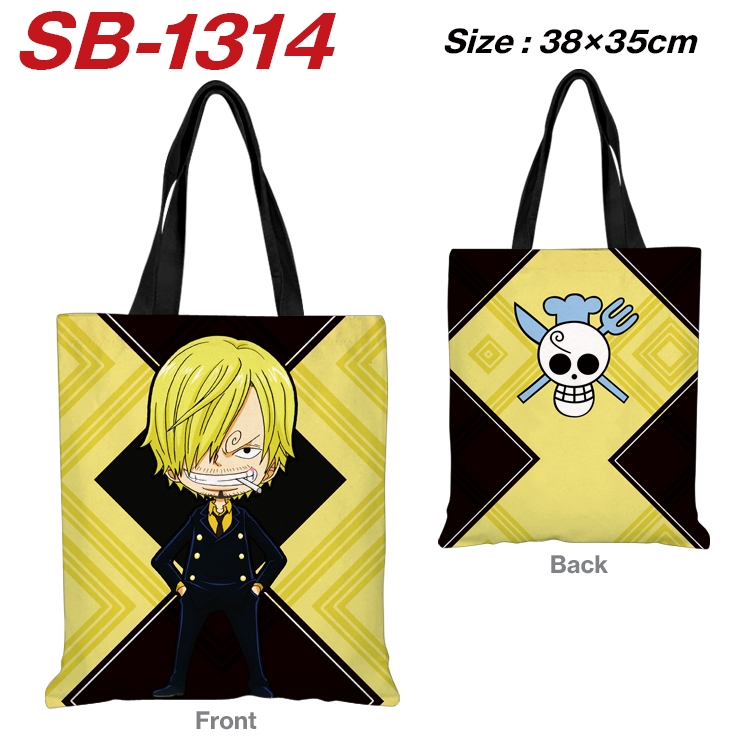 One Piece Anime Canvas Handheld Shoulder Bag Handbag Shopping Bag 38X35CM SB-1314