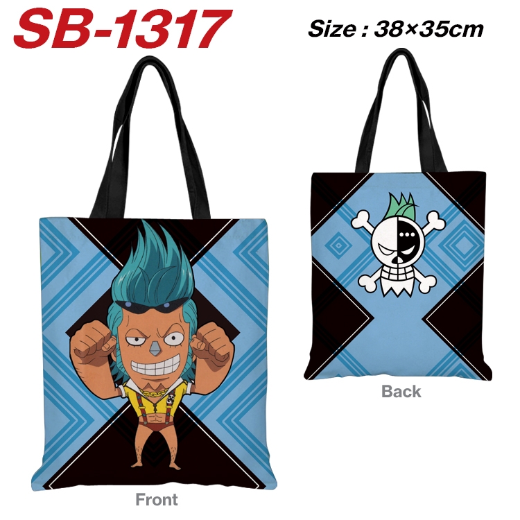 One Piece Anime Canvas Handheld Shoulder Bag Handbag Shopping Bag 38X35CM