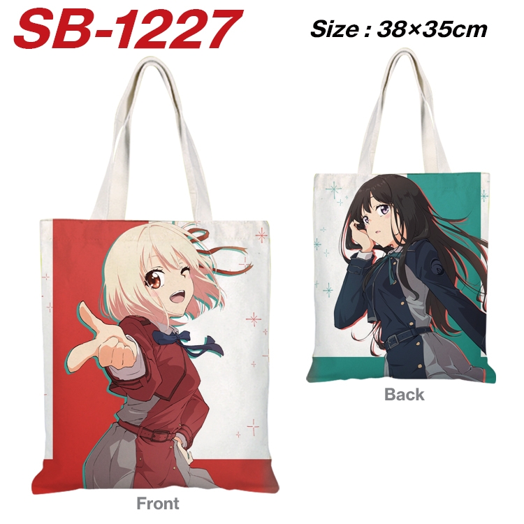 Lycoris Recoil Anime Canvas Handheld Shoulder Bag Handbag Shopping Bag 38X35CM SB-1227