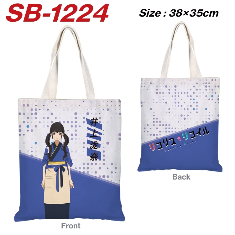 Lycoris Recoil Anime Canvas Handheld Shoulder Bag Handbag Shopping Bag 38X35CM SB-1224