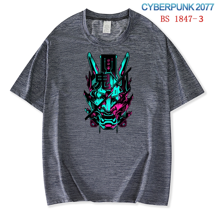 Cyberpunk ice silk cotton loose and comfortable T-shirt from XS to 5XL BS-1847-3