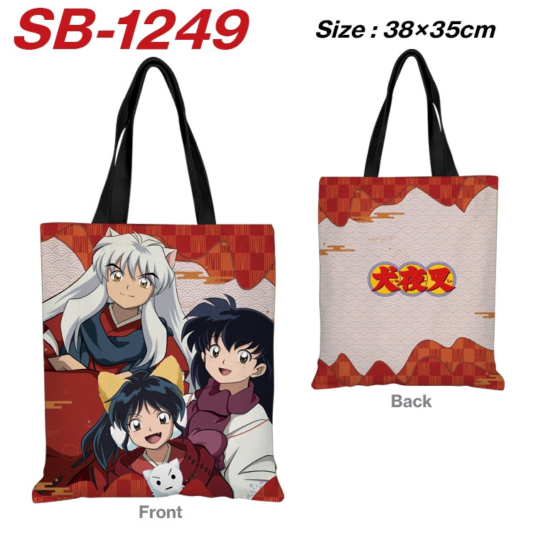 Inuyasha Anime Canvas Handheld Shoulder Bag Handbag Shopping Bag 38X35CM  SB-1249