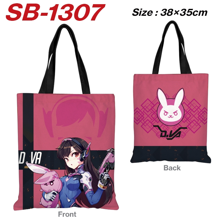 Overwatch Anime Canvas Handheld Shoulder Bag Handbag Shopping Bag 38X35CM   SB-1307