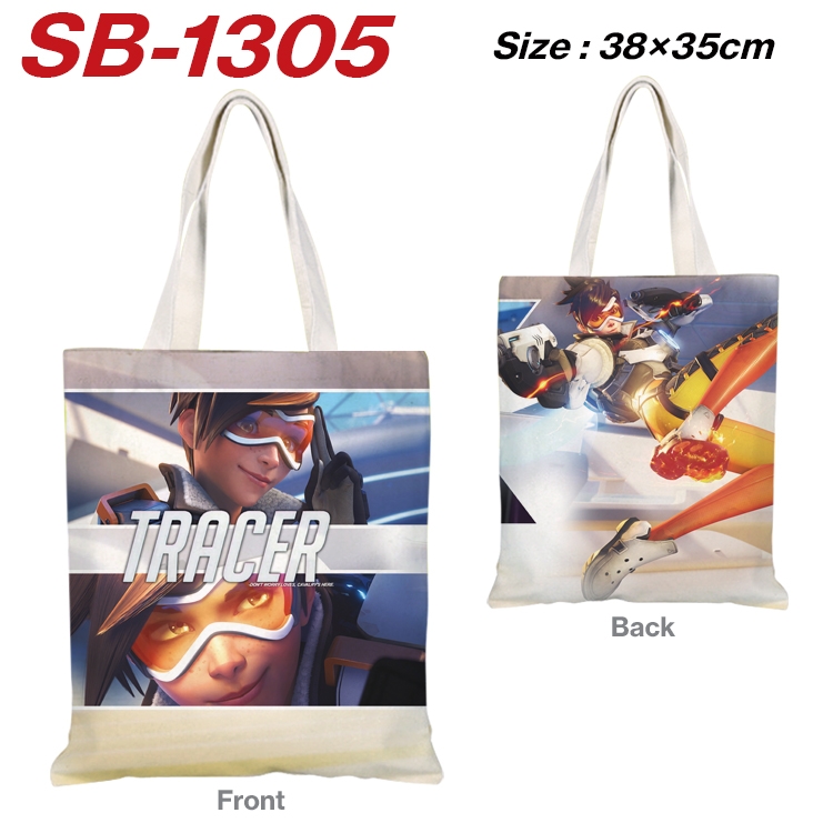 Overwatch Anime Canvas Handheld Shoulder Bag Handbag Shopping Bag 38X35CM SB-1305