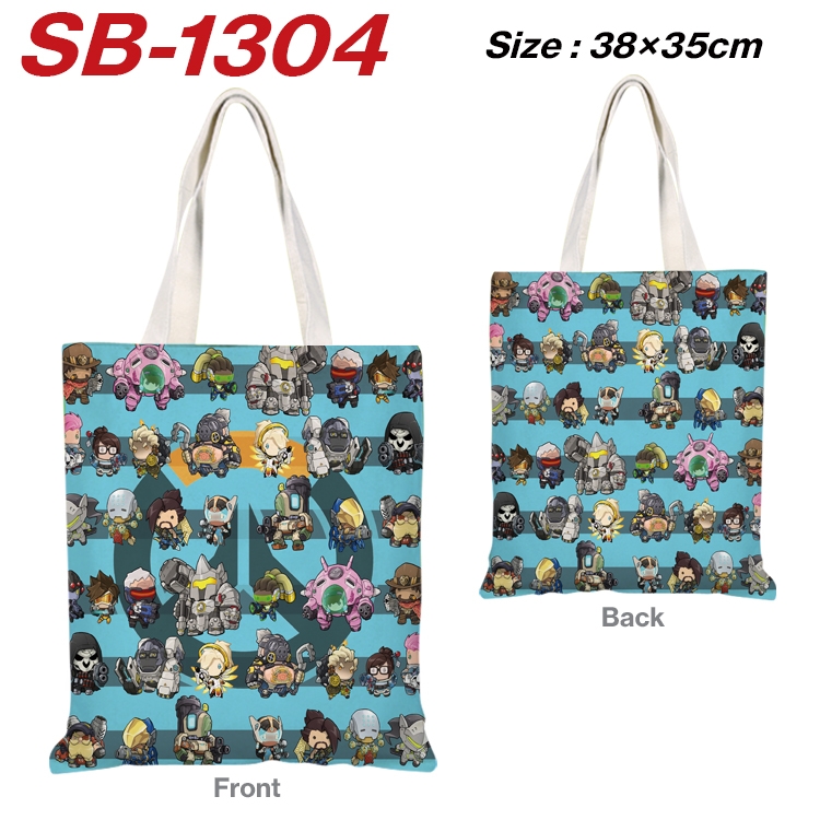 Overwatch Anime Canvas Handheld Shoulder Bag Handbag Shopping Bag 38X35CM  SB-1304